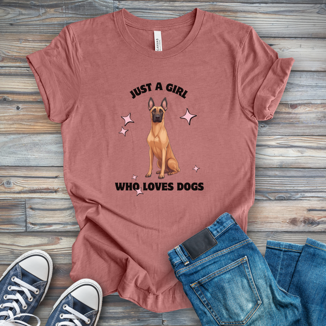 Just a Girl Who Loves Dogs Mal T-Shirt