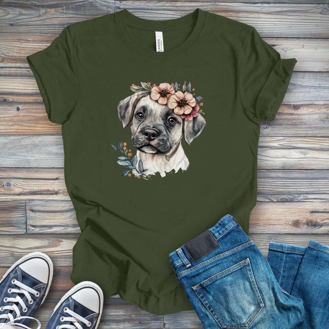 Flower Puppy T-Shirt