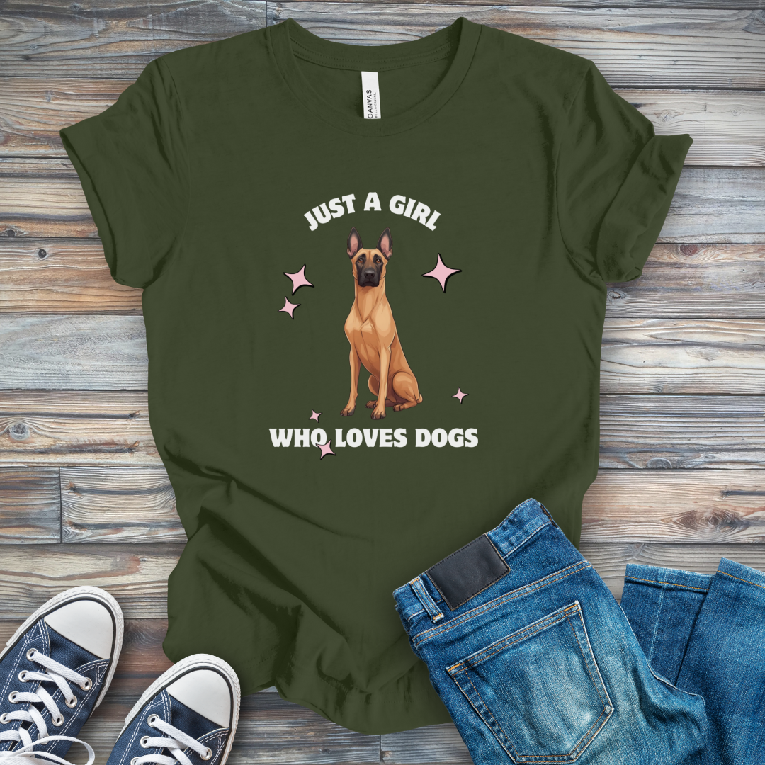 Just a Girl Who Loves Dogs Mal T-Shirt