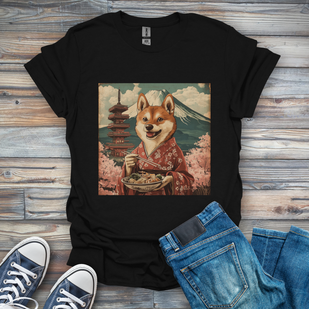 Vintage Oriental Kishu Ken Dog T-Shirt