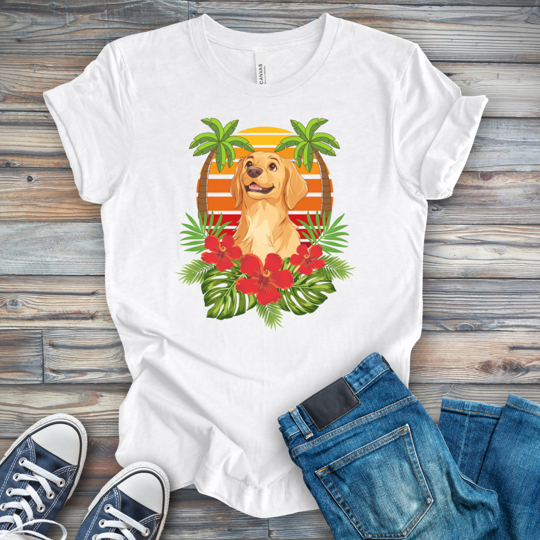 Tropical Golden Pup T-Shirt
