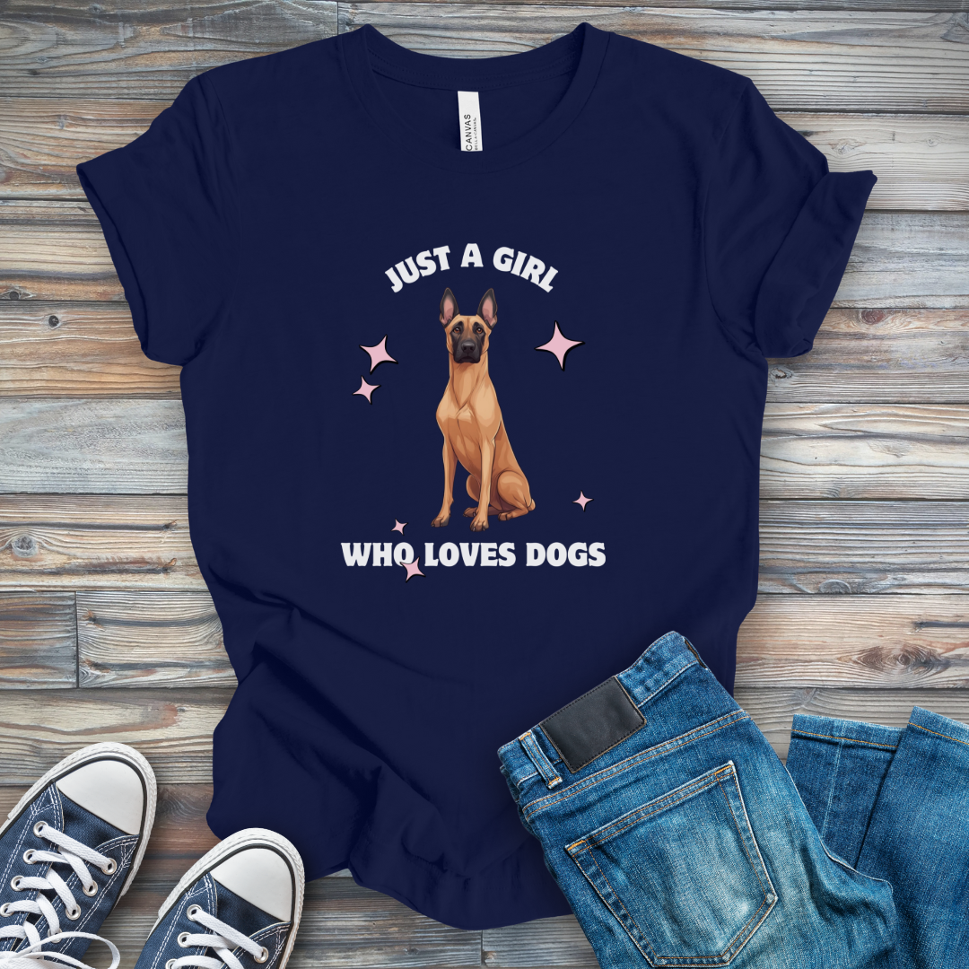Just a Girl Who Loves Dogs Mal T-Shirt