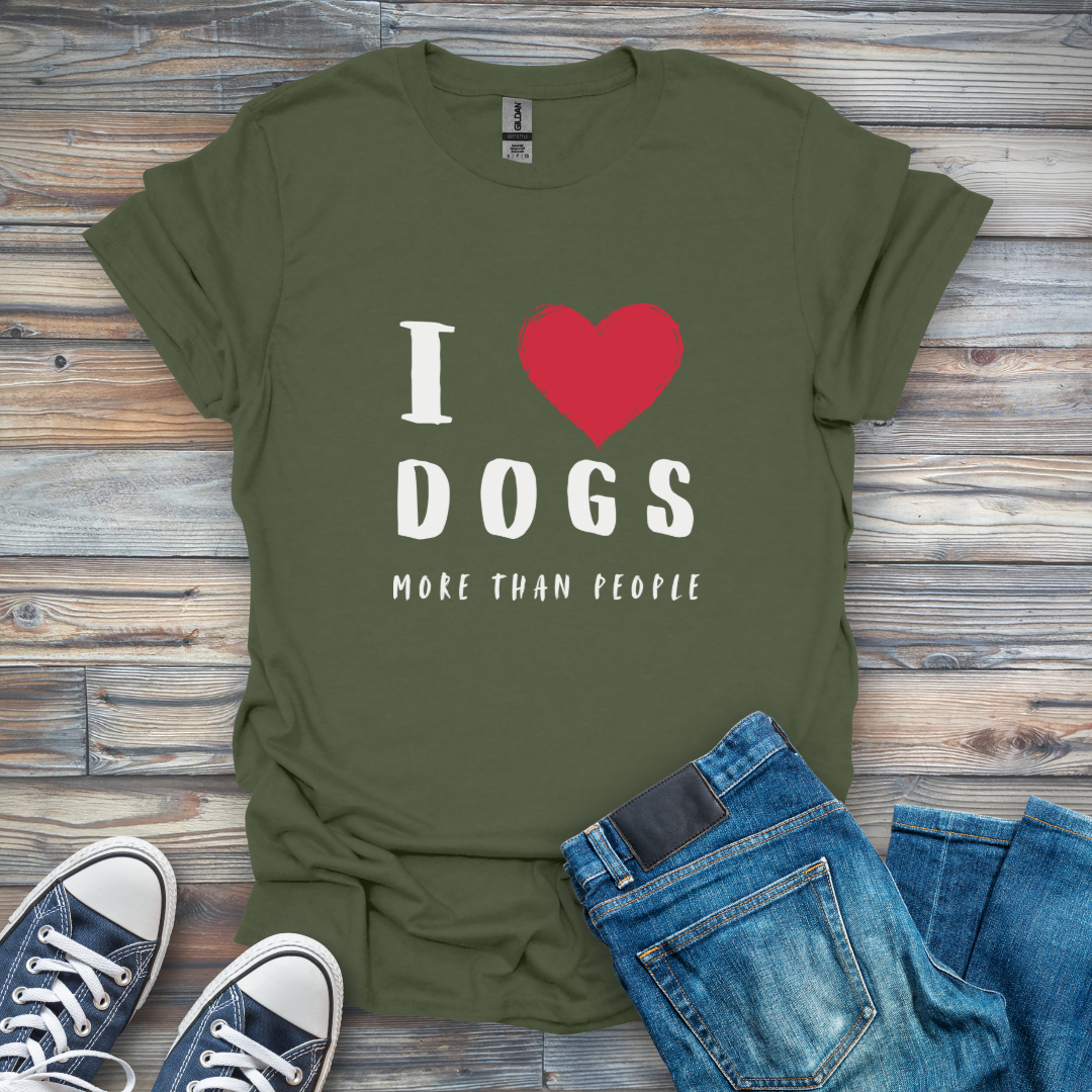 I Heart Dogs More than People T-Shirt