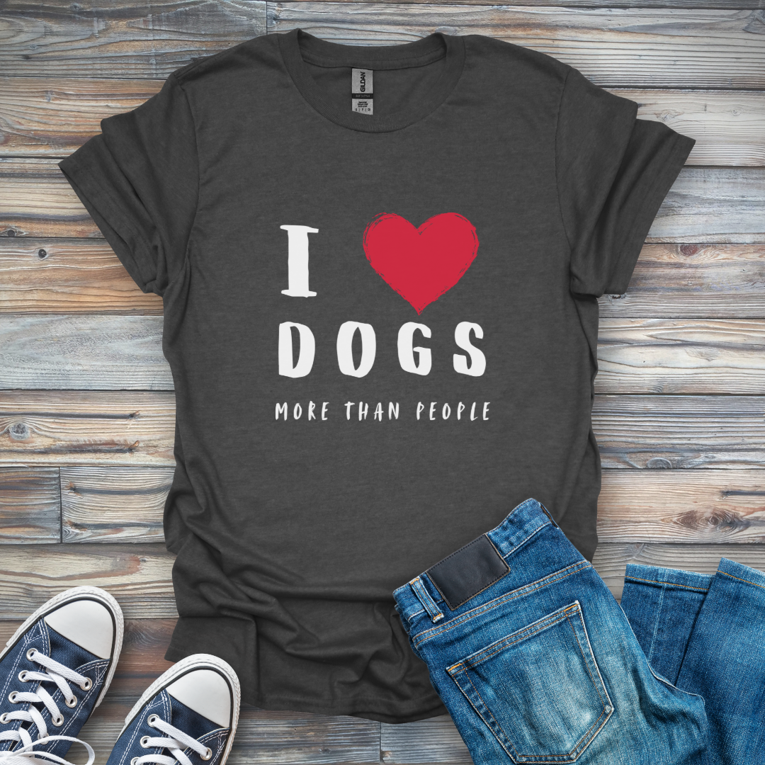 I Heart Dogs More than People T-Shirt