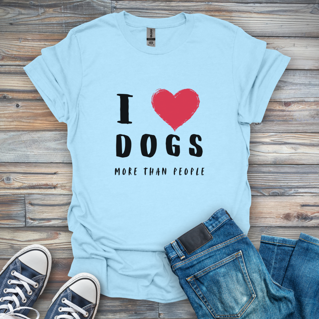 I Heart Dogs More than People T-Shirt