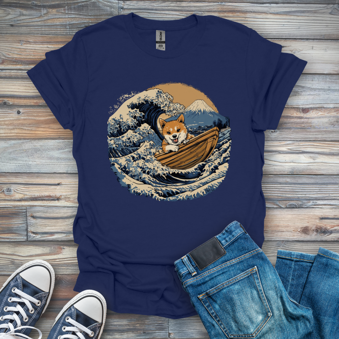 Shiba Inu In a Boat T-Shirt