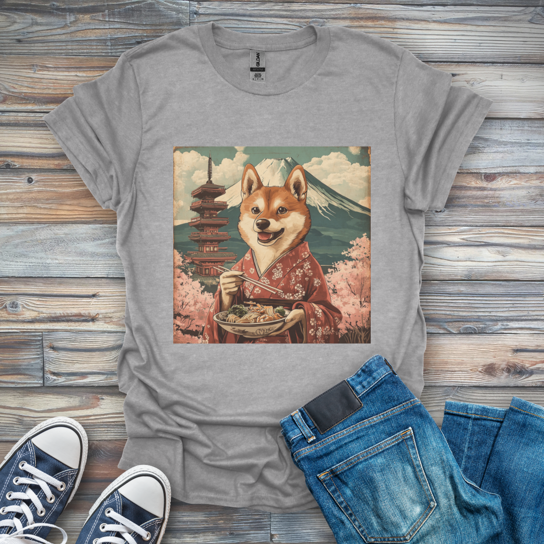 Vintage Oriental Kishu Ken Dog T-Shirt