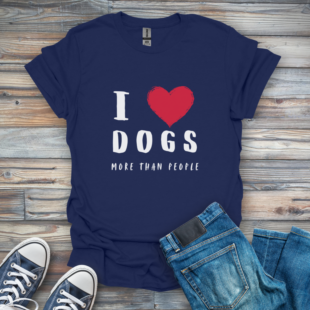 I Heart Dogs More than People T-Shirt