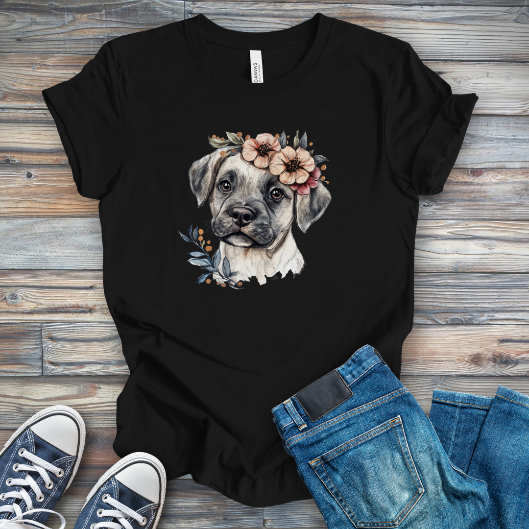 Flower Puppy T-Shirt