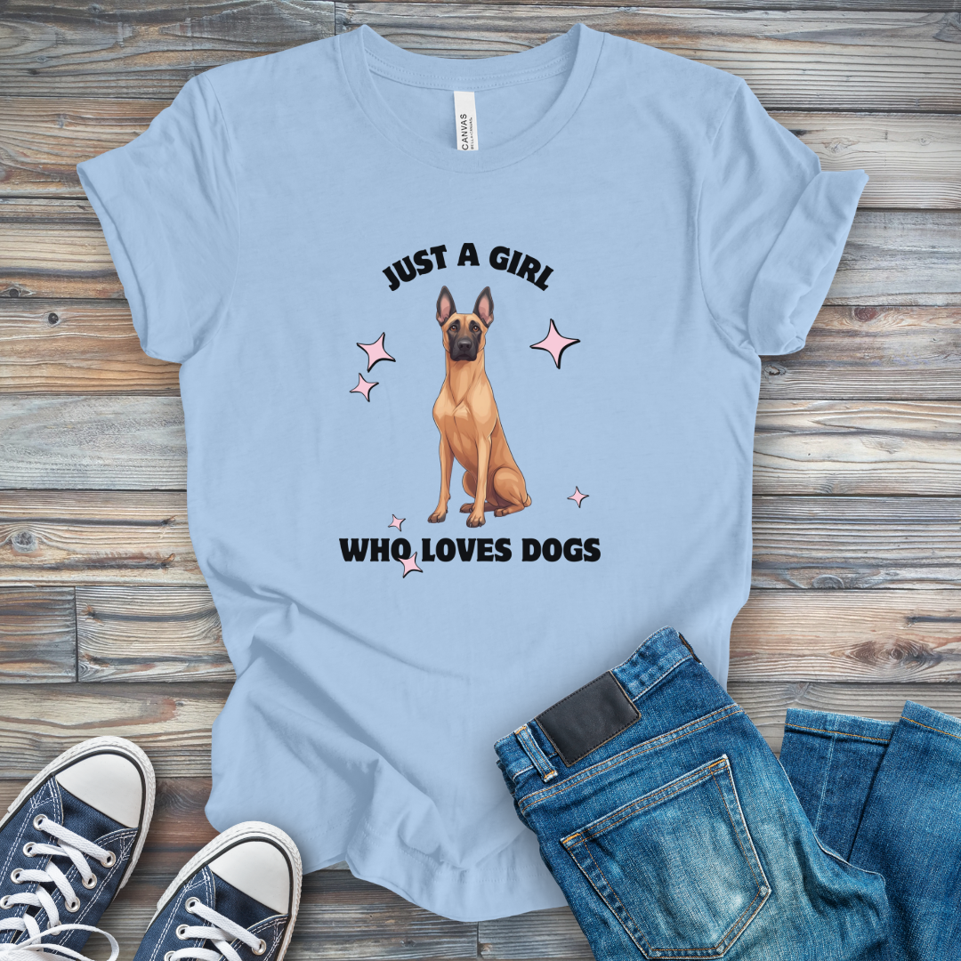Just a Girl Who Loves Dogs Mal T-Shirt