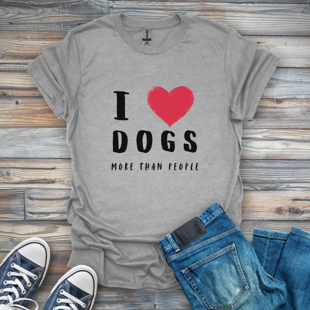 I Heart Dogs More than People T-Shirt