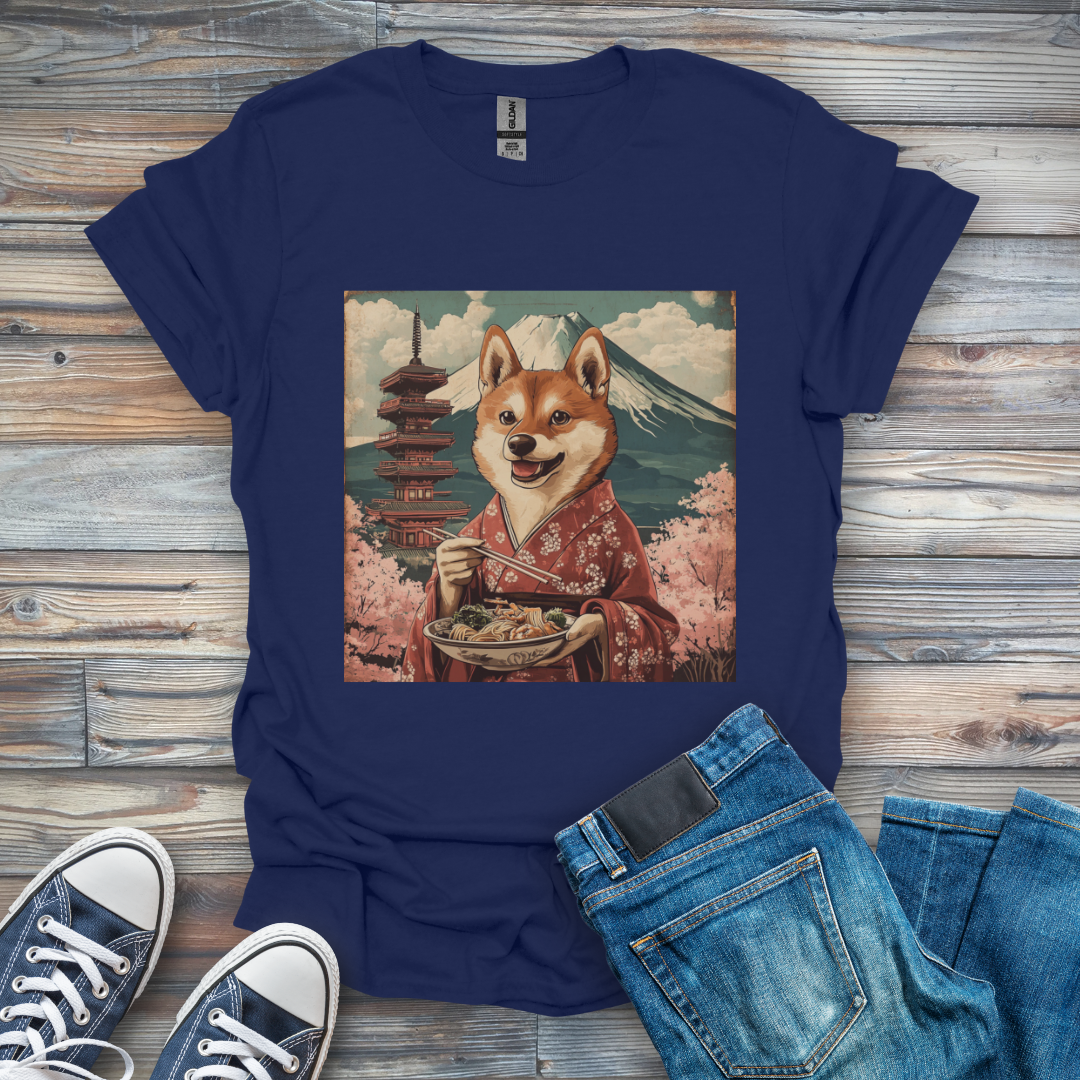 Vintage Oriental Kishu Ken Dog T-Shirt