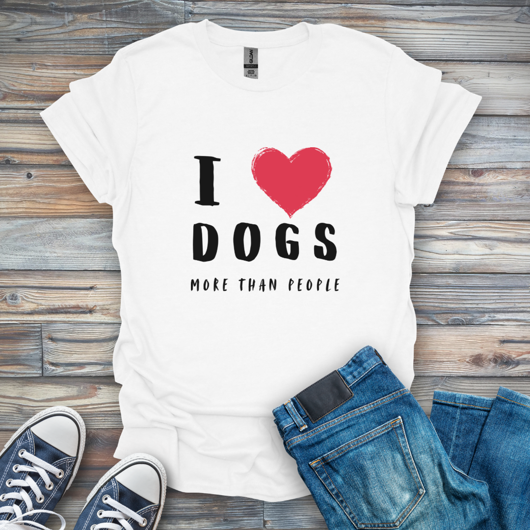 I Heart Dogs More than People T-Shirt