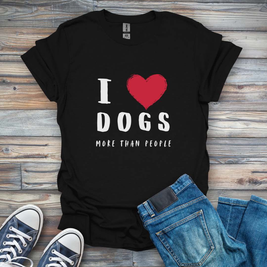 I Heart Dogs More than People T-Shirt