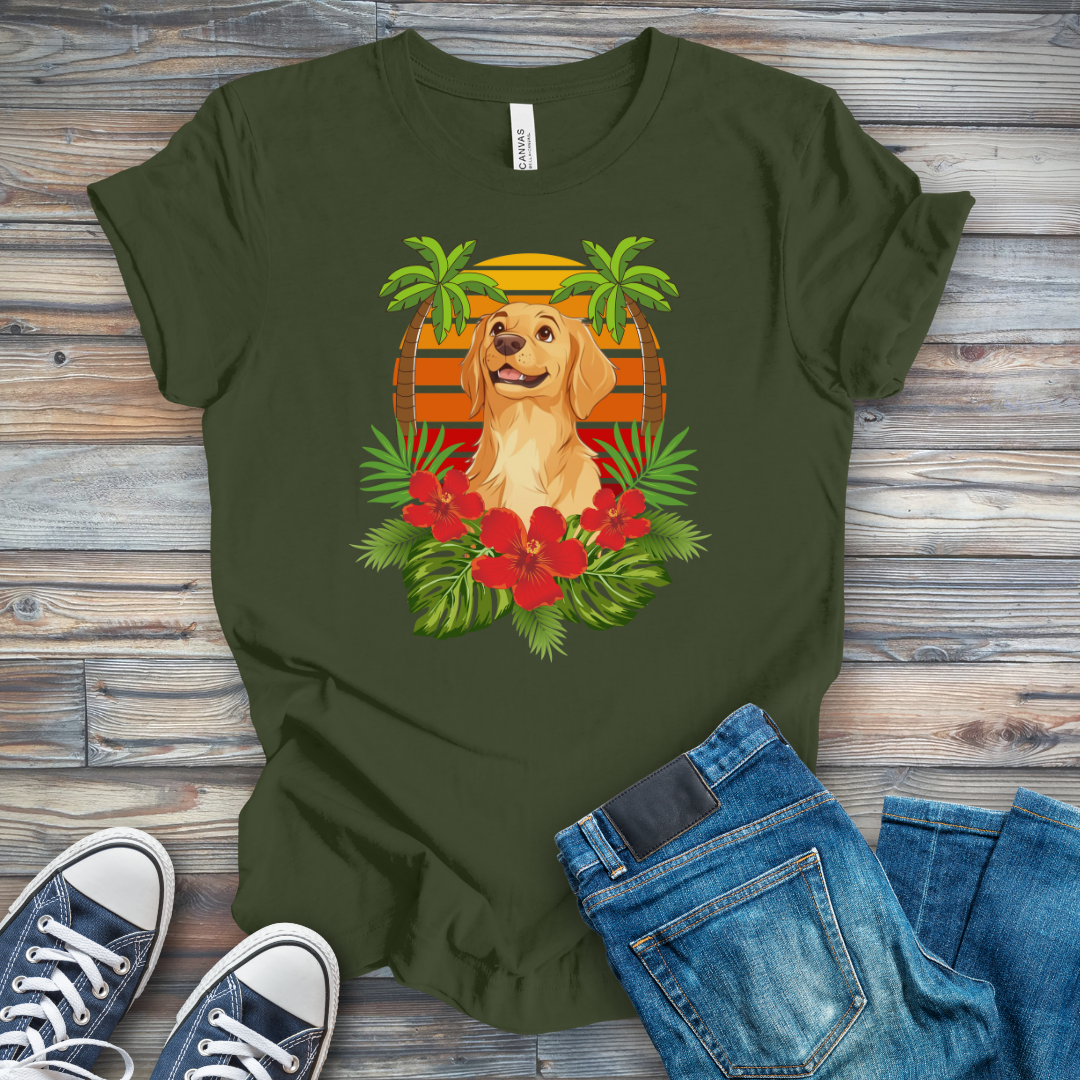 Tropical Golden Pup T-Shirt